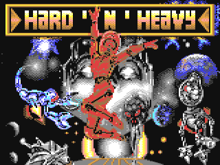 Hard 'n' Heavy title screen for Commodore 64
